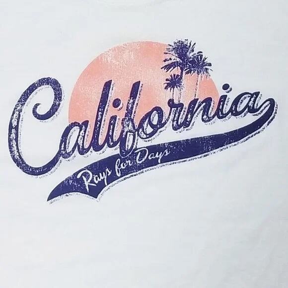 Harper Canyon Crop Short Sleeve Graphic Tee XL/Extra Large 14/16 White NWT - Picture 3 of 5